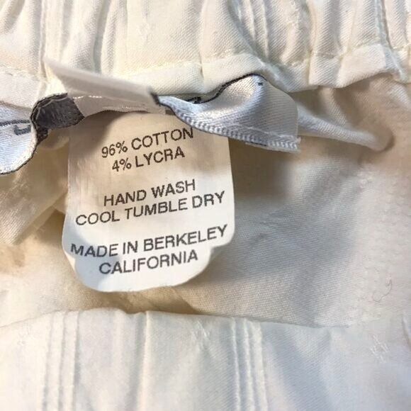 Sienna Quilted Wide Leg Pants S Cotton Lycra Elastic Waist Vintage Look Made In - Picture 5 of 7